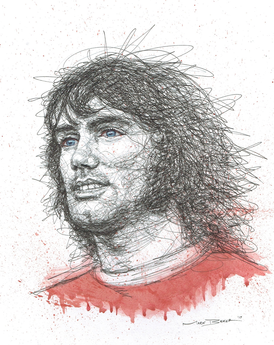 George Best Scribble Sketch