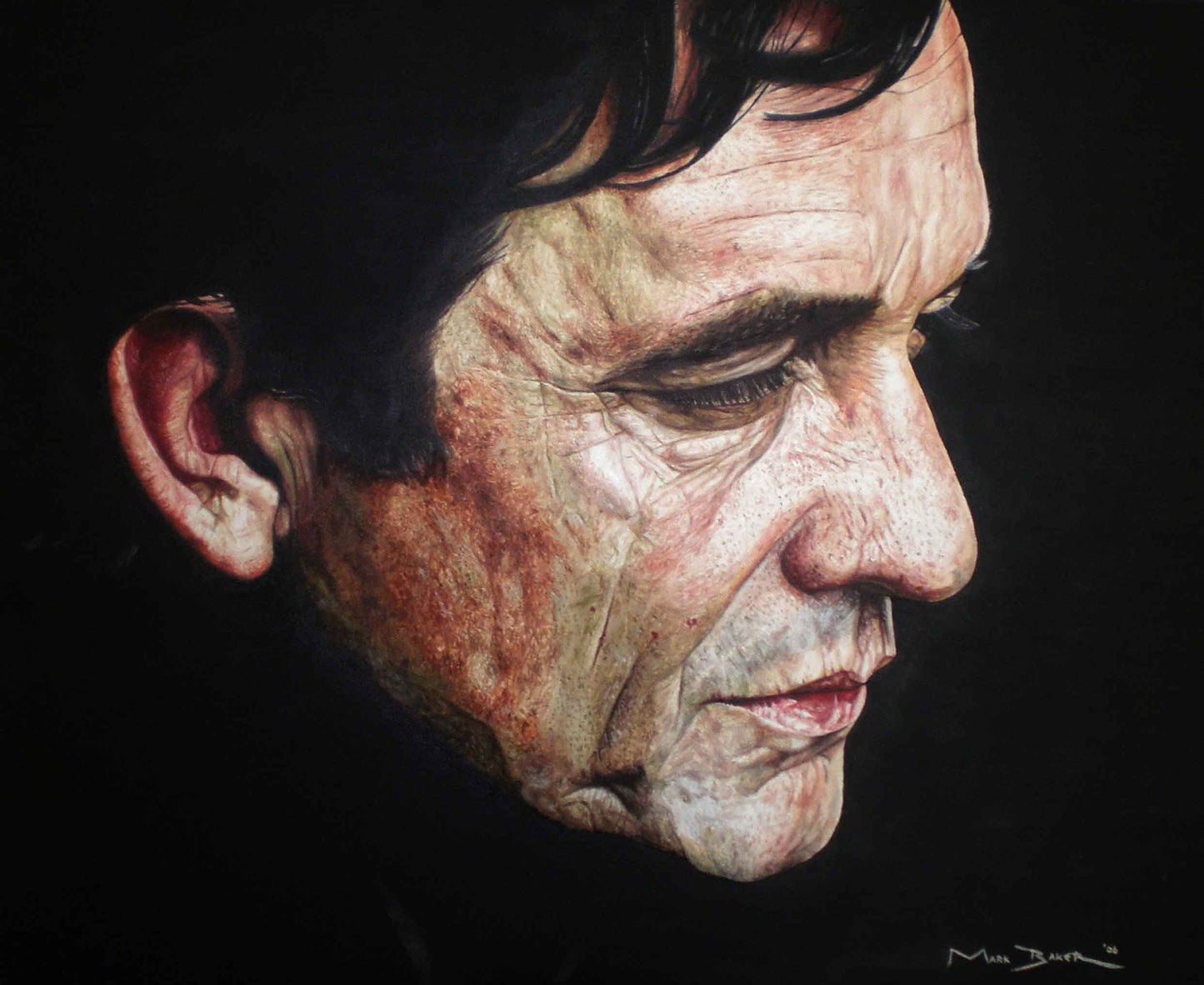 Johnny Cash In Black – canvas print