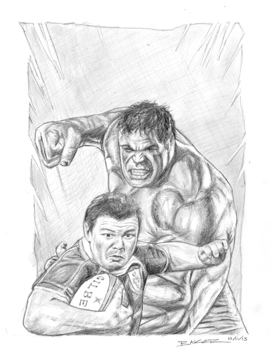 Hulk v Brian O'Driscoll – print