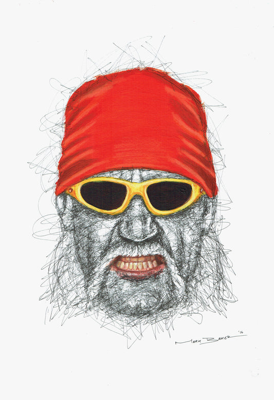 Hulk Hogan Scribble Sketch